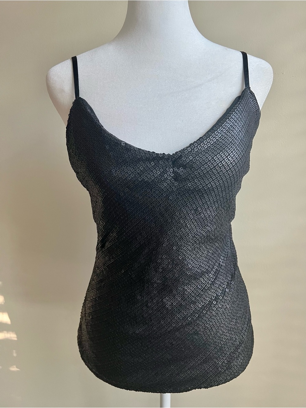 Black Sequin Mesh Going Out Tank Top The Limited Medium